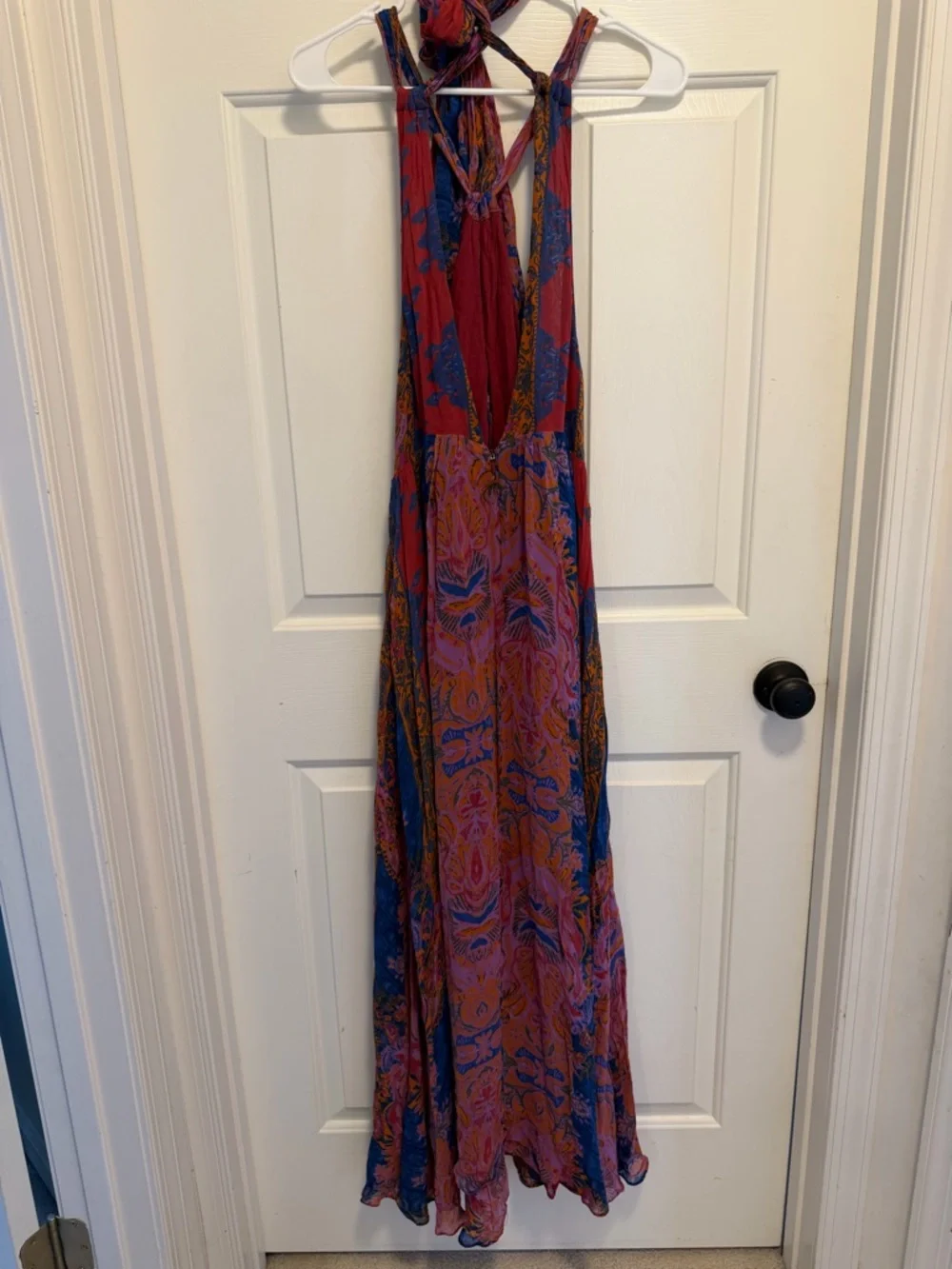 Free People Dress Unattainable Boho Floral Maxi Sleeveless Bohemian Size 10 - Picture 4 of 13